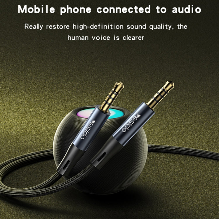 Yesido YAU43 3.5mm to 3.5mm AUX Audio Adapter Cable, Length: 1m(Black) - free shipping - PMC Jewellery - Order now!