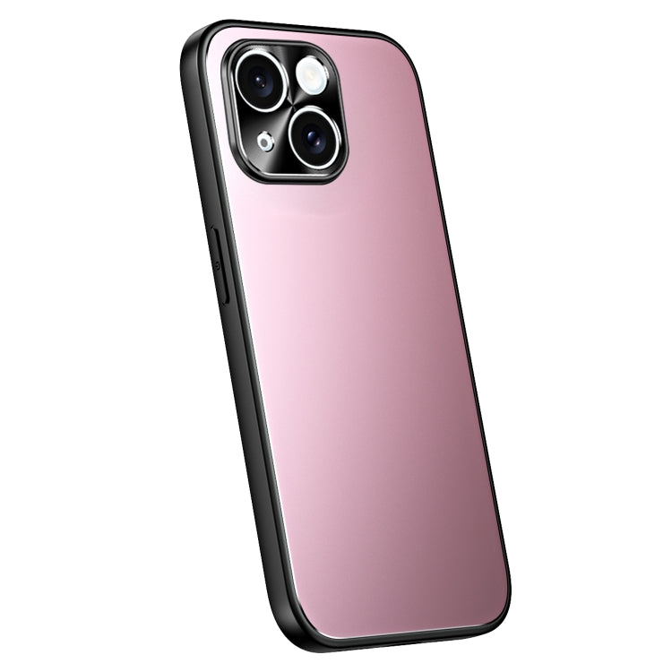 For iPhone 15 R-JUST RJ-61 Electroplating Frosted TPU + PC Phone Case(Pink) - iPhone 15 Cases by R-JUST | Online Shopping South Africa | PMC TechLife