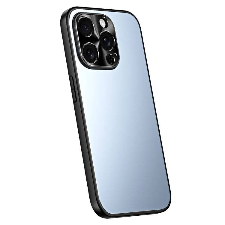 For iPhone 15 Pro R-JUST RJ-61 Electroplating Frosted TPU + PC Phone Case(Blue) - iPhone 15 Pro Cases by R-JUST | Online Shopping South Africa | PMC TechLife