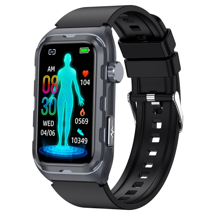TK79 1.47 inch IP68 Waterproof Smart Watch, Support ECG / Blood Glucose / Blood Oxygen Monitoring / Uric Acid(Black) - Smart Wristbands by PMC TechLife | Online Shopping South Africa | PMC TechLife | Buy Now Pay Later Mobicred