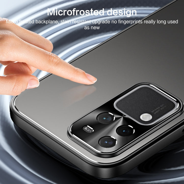 For vivo S18 Pro R-JUST RJ-61 Electroplating Frosted TPU + PC Phone Case(Grey) - S18 Pro Cases by R-JUST | Online Shopping South Africa | PMC TechLife