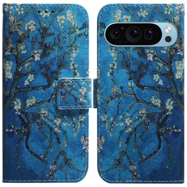 For Google Pixel 9 Pro Coloured Drawing Flip Leather Phone Case(Apricot) - Google Cases by PMC TechLife | Online Shopping South Africa | PMC TechLife | Buy Now Pay Later Mobicred