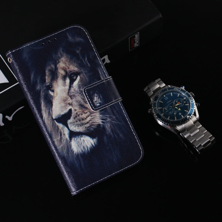 For Google Pixel 9 Pro Coloured Drawing Flip Leather Phone Case(Lion) - Google Cases by PMC TechLife | Online Shopping South Africa | PMC TechLife | Buy Now Pay Later Mobicred