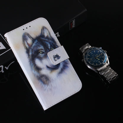 For Google Pixel 9 Coloured Drawing Flip Leather Phone Case(White Wolf) - Google Cases by PMC Jewellery | Online Shopping South Africa | PMC Jewellery | Buy Now Pay Later Mobicred