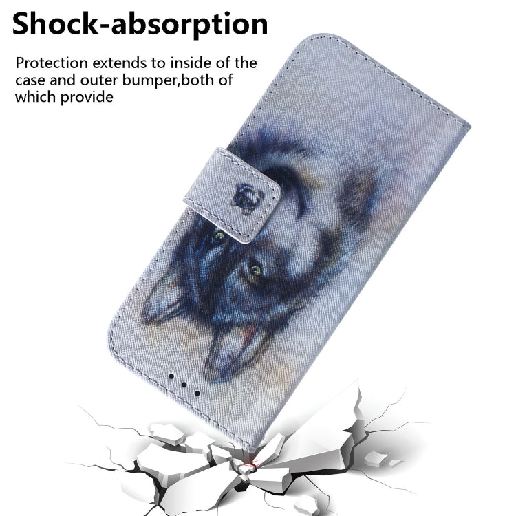 For Google Pixel 9 Coloured Drawing Flip Leather Phone Case(White Wolf) - Google Cases by PMC Jewellery | Online Shopping South Africa | PMC Jewellery | Buy Now Pay Later Mobicred