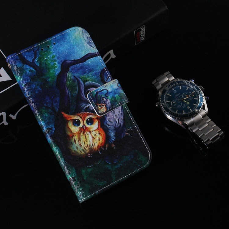 For Google Pixel 9 Coloured Drawing Flip Leather Phone Case(Oil Painting Owl) - Google Cases by PMC TechLife | Online Shopping South Africa | PMC TechLife | Buy Now Pay Later Mobicred