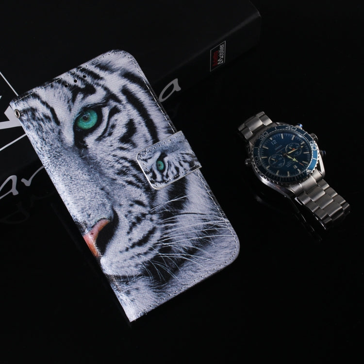 For Google Pixel 9 Coloured Drawing Flip Leather Phone Case(Tiger) - Google Cases by PMC TechLife | Online Shopping South Africa | PMC TechLife | Buy Now Pay Later Mobicred