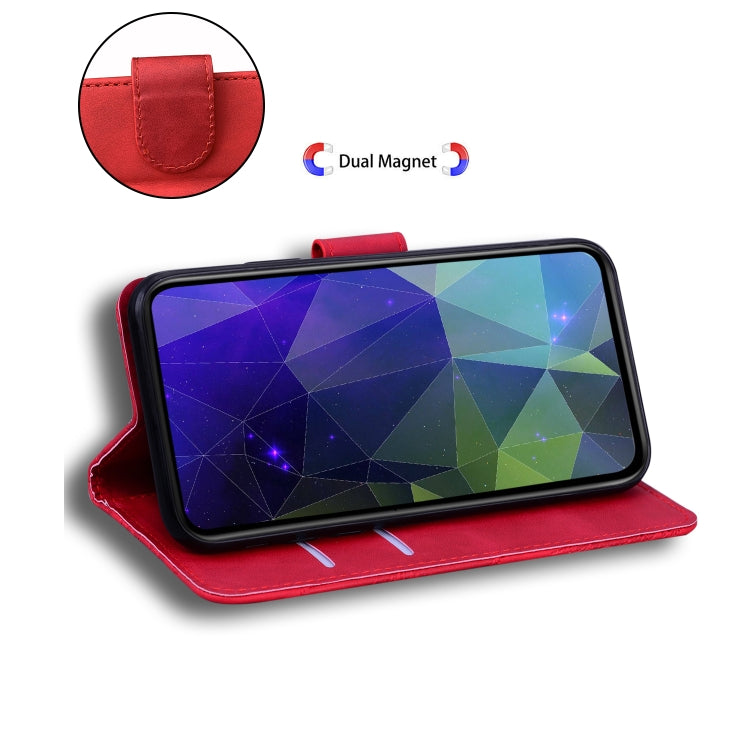 For Google Pixel 9 Pro Skin Feel Pure Color Flip Leather Phone Case(Red) - Google Cases by PMC TechLife | Online Shopping South Africa | PMC TechLife | Buy Now Pay Later Mobicred