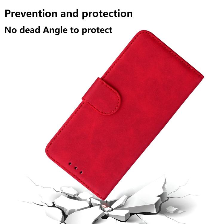 For Google Pixel 9 Pro Skin Feel Pure Color Flip Leather Phone Case(Red) - Google Cases by PMC TechLife | Online Shopping South Africa | PMC TechLife | Buy Now Pay Later Mobicred