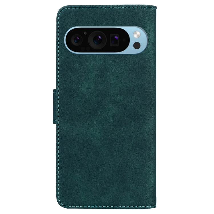 For Google Pixel 9 Pro Skin Feel Pure Color Flip Leather Phone Case(Green) - Google Cases by PMC TechLife | Online Shopping South Africa | PMC TechLife | Buy Now Pay Later Mobicred