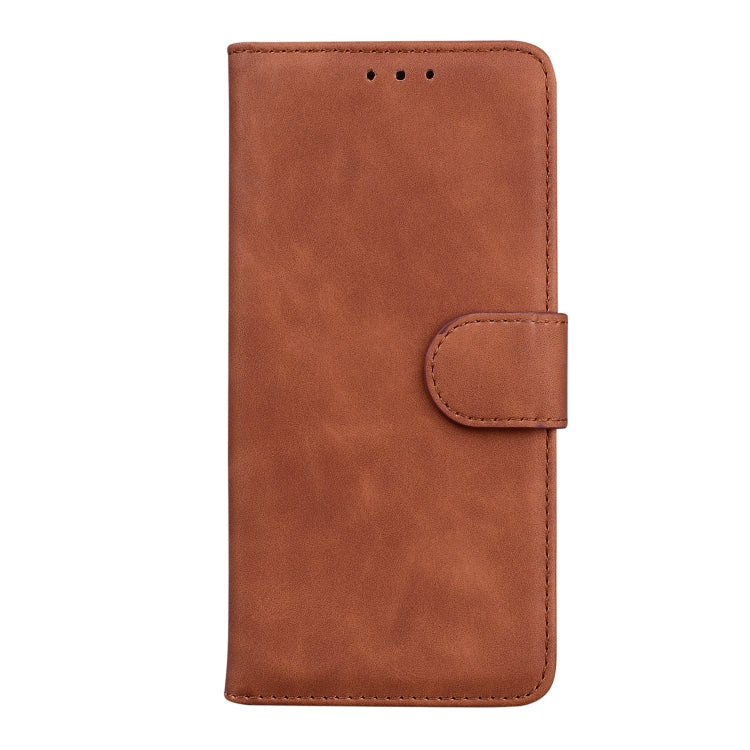 For Google Pixel 9 Pro Skin Feel Pure Color Flip Leather Phone Case(Brown) - Google Cases by PMC TechLife | Online Shopping South Africa | PMC TechLife | Buy Now Pay Later Mobicred
