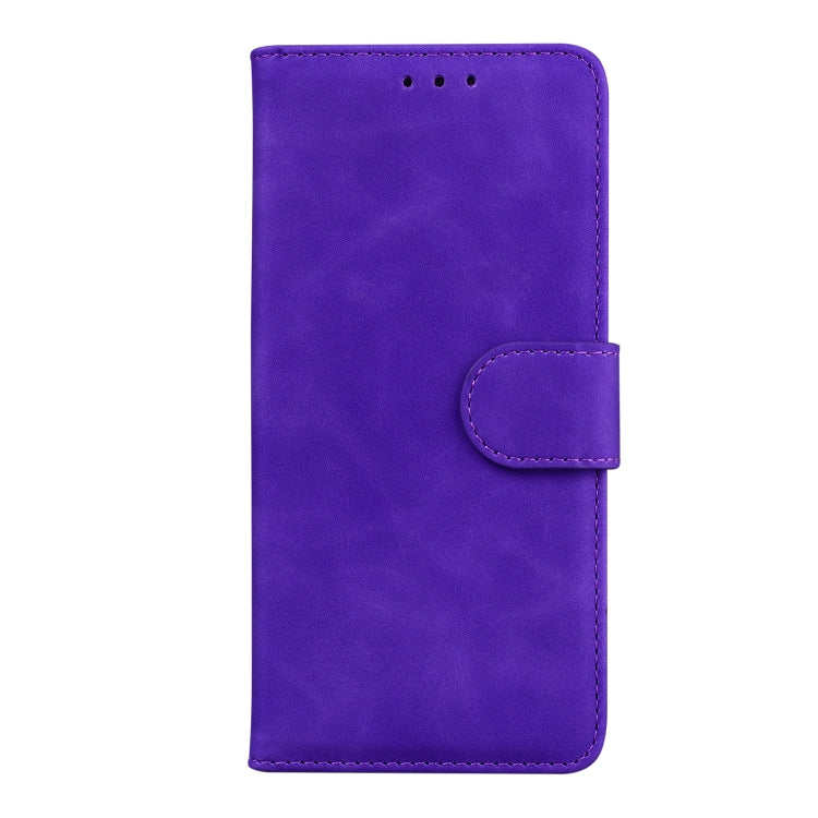 For Google Pixel 9 Skin Feel Pure Color Flip Leather Phone Case(Purple) - Google Cases by PMC TechLife | Online Shopping South Africa | PMC TechLife | Buy Now Pay Later Mobicred