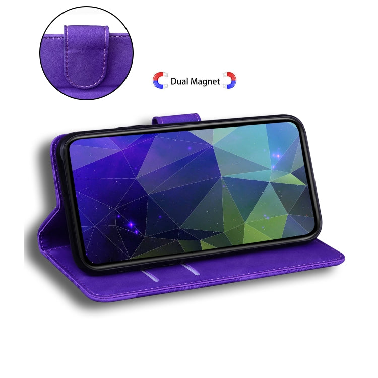 For Google Pixel 9 Skin Feel Pure Color Flip Leather Phone Case(Purple) - Google Cases by PMC TechLife | Online Shopping South Africa | PMC TechLife | Buy Now Pay Later Mobicred