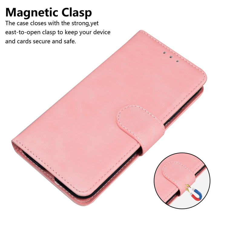 For Google Pixel 9 Skin Feel Pure Color Flip Leather Phone Case(Pink) - Google Cases by PMC TechLife | Online Shopping South Africa | PMC TechLife | Buy Now Pay Later Mobicred