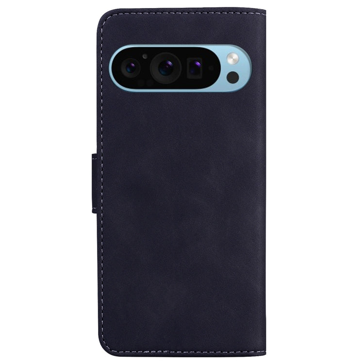 For Google Pixel 9 Skin Feel Pure Color Flip Leather Phone Case(Black) - Google Cases by PMC TechLife | Online Shopping South Africa | PMC TechLife | Buy Now Pay Later Mobicred