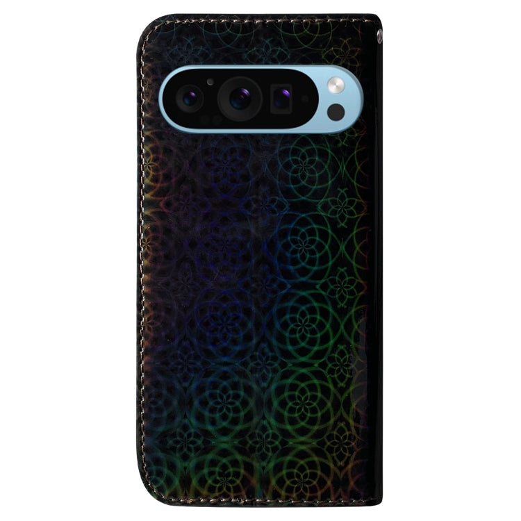 For Google Pixel 9 Pro Colorful Magnetic Buckle Leather Phone Case(Black) - Google Cases by PMC TechLife | Online Shopping South Africa | PMC TechLife | Buy Now Pay Later Mobicred