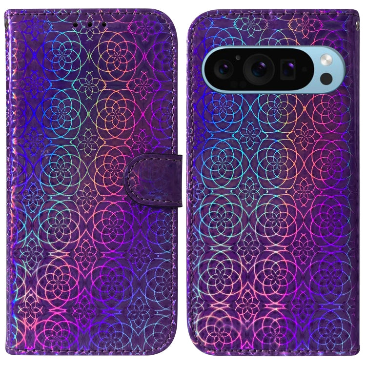 For Google Pixel 9 Colorful Magnetic Buckle Leather Phone Case(Purple) - free shipping - PMC TechLife - Order now!