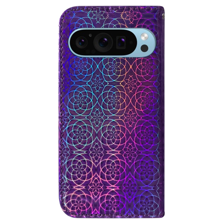 For Google Pixel 9 Colorful Magnetic Buckle Leather Phone Case(Purple) - free shipping - PMC TechLife - Order now!