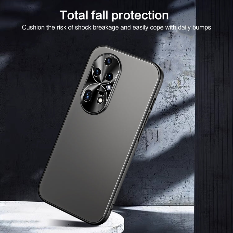 For Huawei P50 R-JUST RJ-61 Electroplating Frosted TPU + PC Phone Case(Grey) - Huawei Cases by R-JUST | Online Shopping South Africa | PMC TechLife | Buy Now Pay Later Mobicred