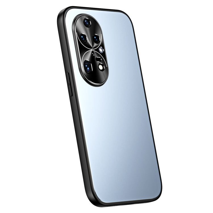 For Huawei P50 Pro R-JUST RJ-61 Electroplating Frosted TPU + PC Phone Case(Blue) - Huawei Cases by R-JUST | Online Shopping South Africa | PMC TechLife | Buy Now Pay Later Mobicred