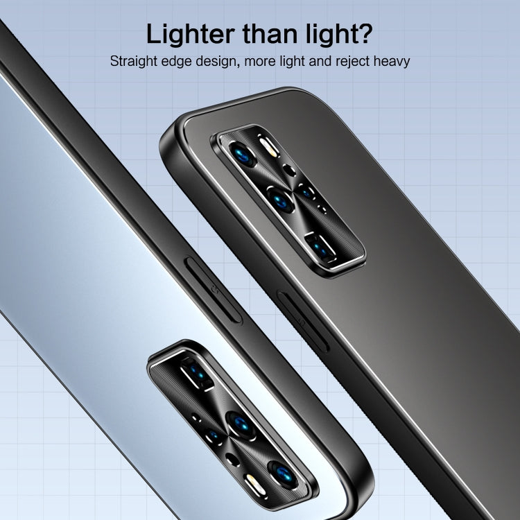 For Huawei P40 Pro R-JUST RJ-61 Electroplating Frosted TPU + PC Phone Case(Blue) - Huawei Cases by R-JUST | Online Shopping South Africa | PMC TechLife | Buy Now Pay Later Mobicred