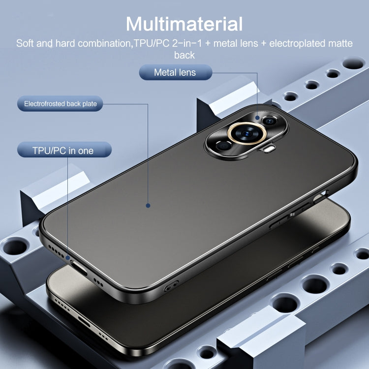 For Huawei nova 11 R-JUST RJ-61 Electroplating Frosted TPU + PC Phone Case(Grey) - Huawei Cases by R-JUST | Online Shopping South Africa | PMC TechLife | Buy Now Pay Later Mobicred