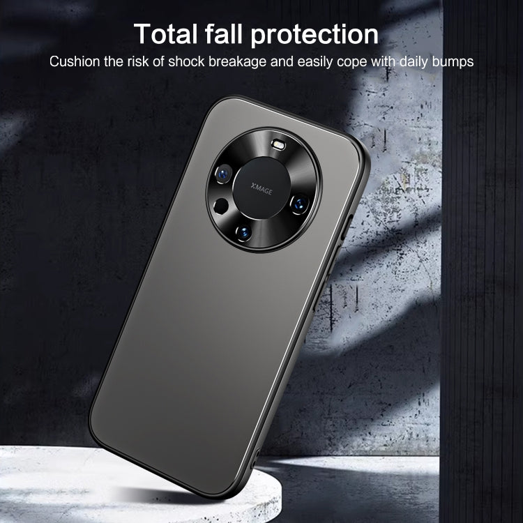 For Huawei Mate 60 Pro R-JUST RJ-61 Electroplating Frosted TPU + PC Phone Case(Grey) - Huawei Cases by R-JUST | Online Shopping South Africa | PMC TechLife | Buy Now Pay Later Mobicred