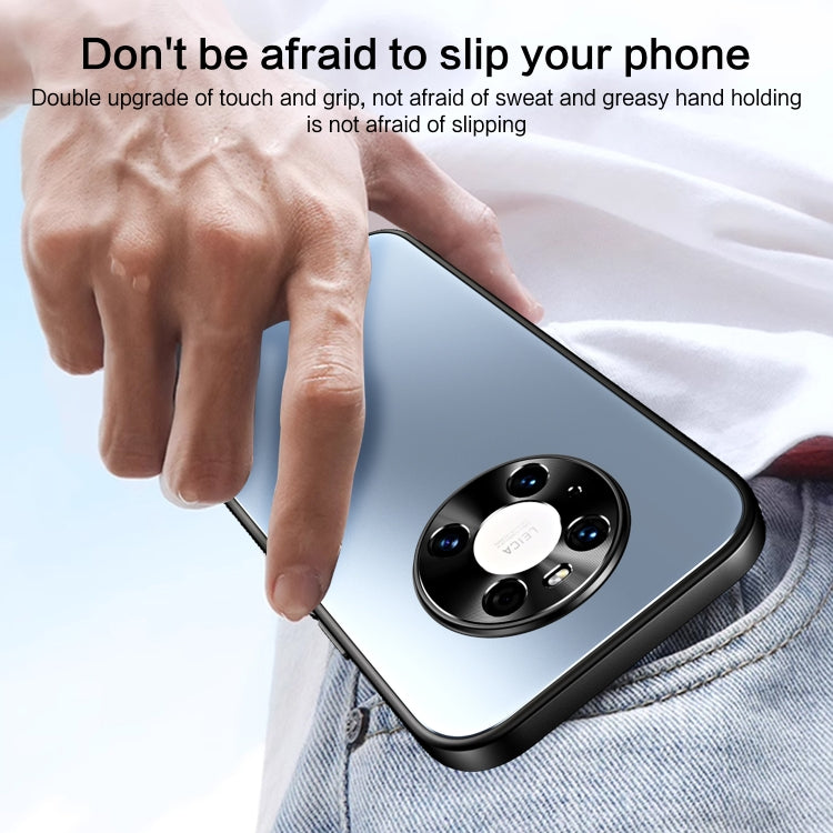 For Huawei Mate 40 Pro R-JUST RJ-61 Electroplating Frosted TPU + PC Phone Case(Blue) - Huawei Cases by R-JUST | Online Shopping South Africa | PMC TechLife