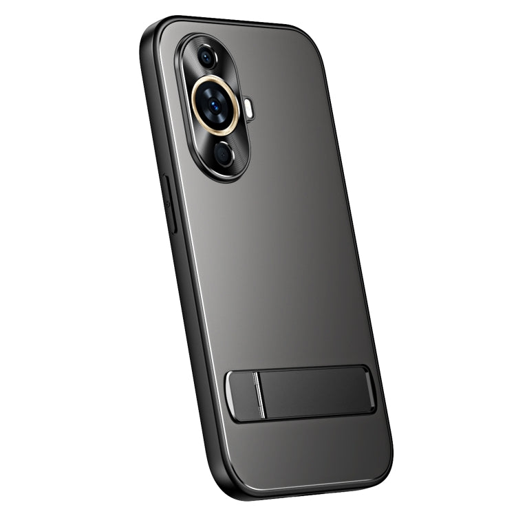 For Huawei nova 11 Pro R-JUST RJ-61 Electroplating Frosted TPU + PC Phone Case with Holder(Grey) - Huawei Cases by R-JUST | Online Shopping South Africa | PMC TechLife