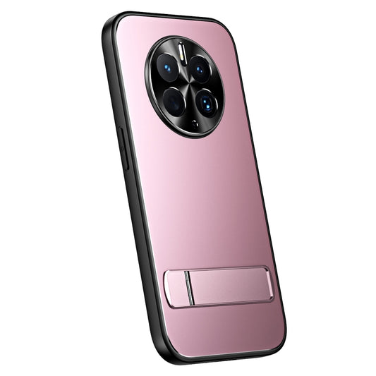 For Huawei Mate 50 R-JUST RJ-61 Electroplating Frosted TPU + PC Phone Case with Holder(Pink) - Huawei Cases by R-JUST | Online Shopping South Africa | PMC Jewellery