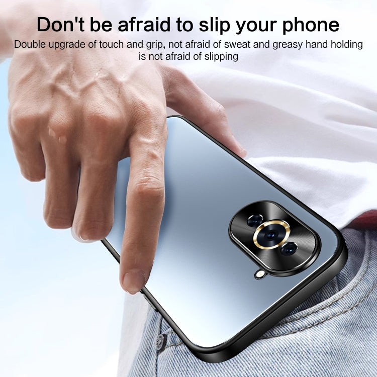 For Huawei nova 10 R-JUST RJ-61 Electroplating Frosted TPU + PC Phone Case with Holder(Silver) - Huawei Cases by R-JUST | Online Shopping South Africa | PMC TechLife | Buy Now Pay Later Mobicred