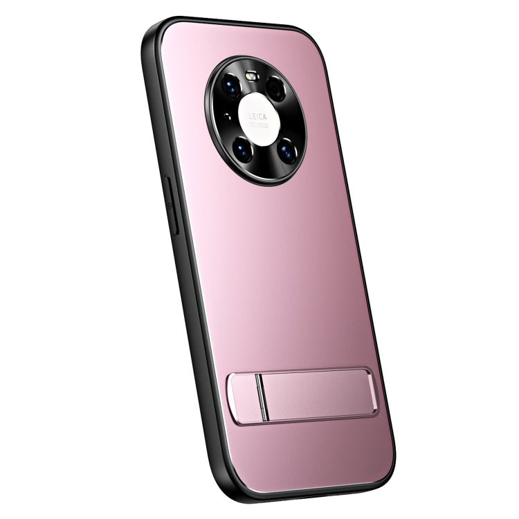 For Huawei Mate 40 Pro R-JUST RJ-61 Electroplating Frosted TPU + PC Phone Case with Holder(Pink) - Huawei Cases by R-JUST | Online Shopping South Africa | PMC Jewellery