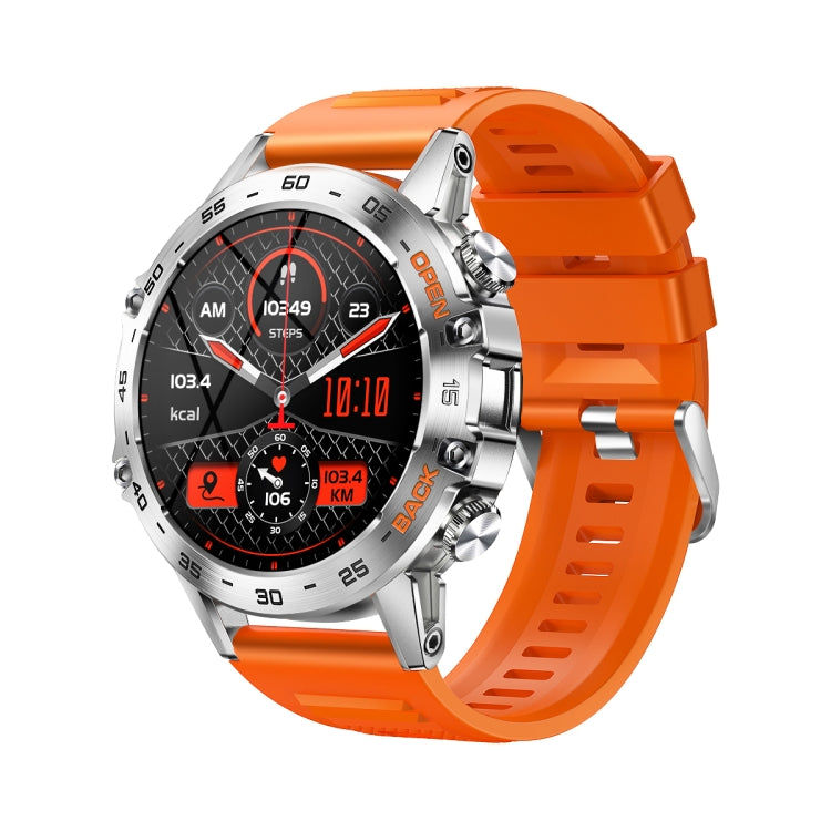 LEMFO K52 1.39 inch IPS Square Screen Smart Watch Supports Bluetooth Calls(Silver Orange) - Smart Watches by LEMFO | Online Shopping South Africa | PMC TechLife | Buy Now Pay Later Mobicred