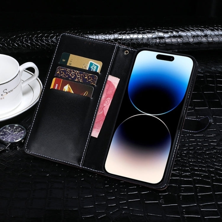 For Honor X9b idewei Crocodile Texture Leather Phone Case(Black) - Honor Cases by idewei | Online Shopping South Africa | PMC TechLife | Buy Now Pay Later Mobicred