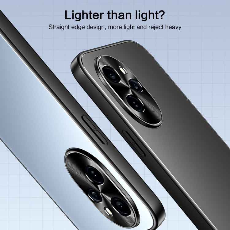 For Honor 100 R-JUST RJ-61 Electroplating Frosted TPU + PC Phone Case(Grey) - Honor Cases by R-JUST | Online Shopping South Africa | PMC TechLife