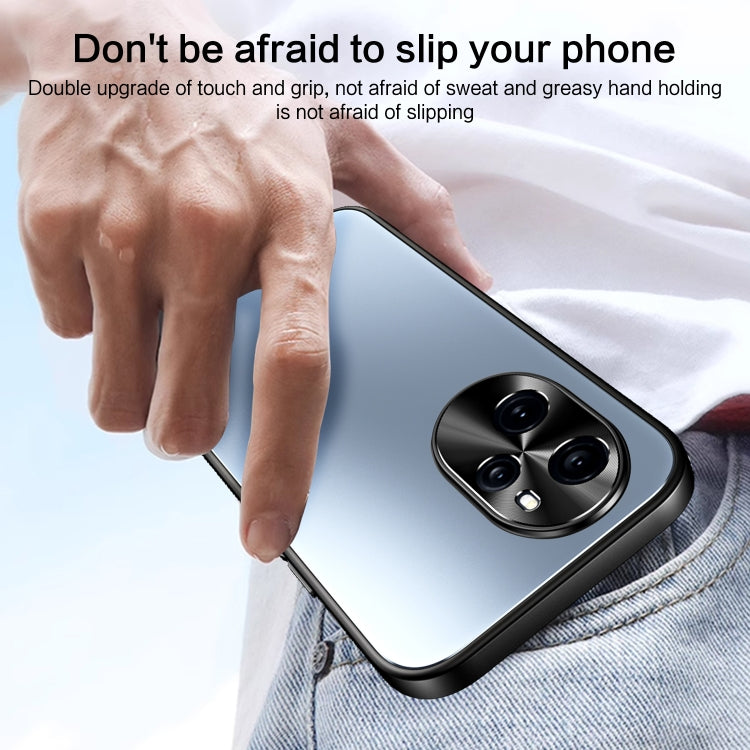 For Honor 100 R-JUST RJ-61 Electroplating Frosted TPU + PC Phone Case(Grey) - Honor Cases by R-JUST | Online Shopping South Africa | PMC TechLife