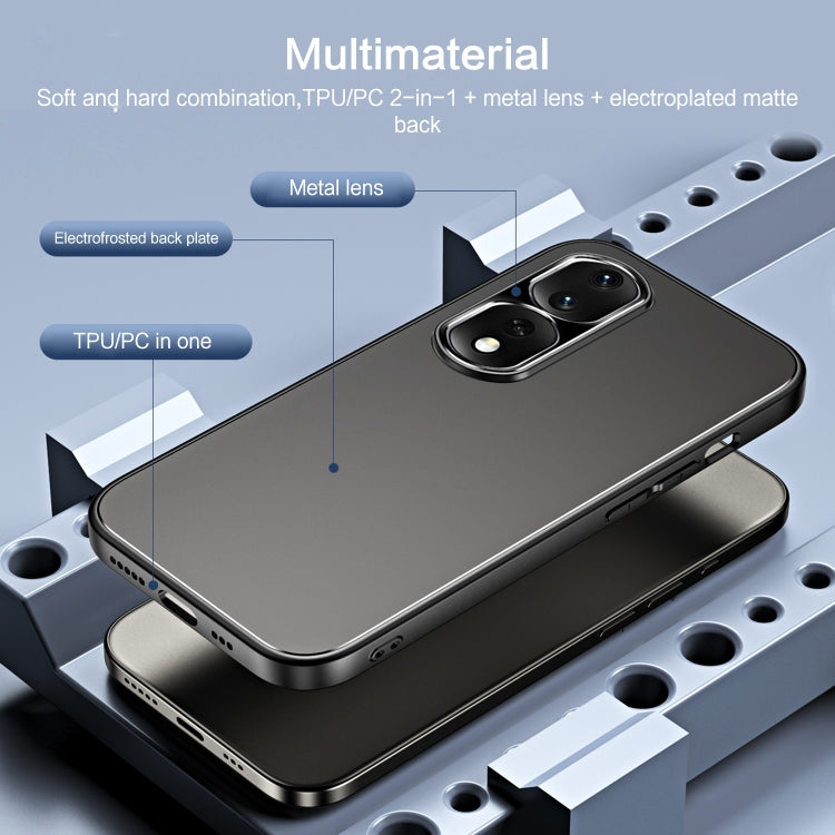 For Honor 80 Pro R-JUST RJ-61 Electroplating Frosted TPU + PC Phone Case(Silver) - Honor Cases by R-JUST | Online Shopping South Africa | PMC TechLife | Buy Now Pay Later Mobicred
