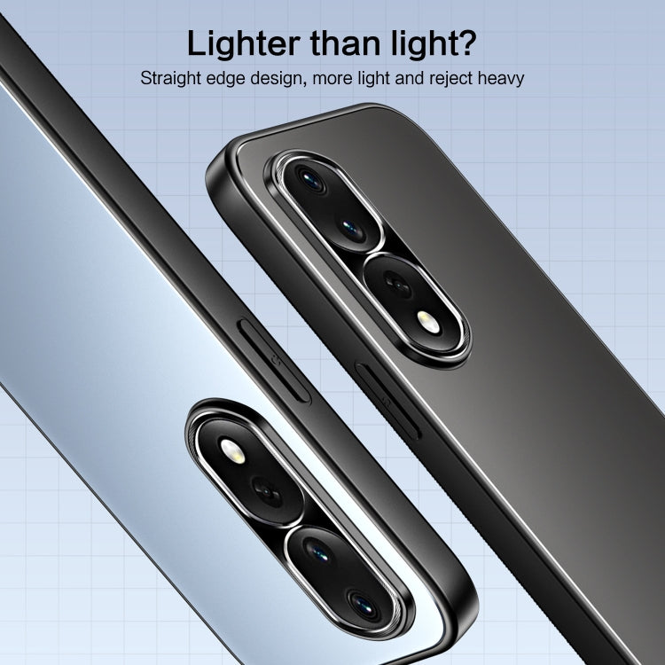 For Honor 80 R-JUST RJ-61 Electroplating Frosted TPU + PC Phone Case(Grey) - Honor Cases by R-JUST | Online Shopping South Africa | PMC TechLife