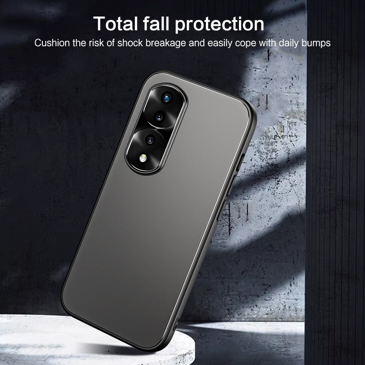 For Honor 70 Pro R-JUST RJ-61 Electroplating Frosted TPU + PC Phone Case(Blue) - Honor Cases by R-JUST | Online Shopping South Africa | PMC TechLife