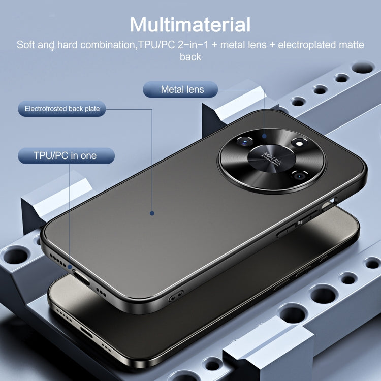 For Honor X50 R-JUST RJ-61 Electroplating Frosted TPU + PC Phone Case(Silver) - Honor Cases by R-JUST | Online Shopping South Africa | PMC TechLife
