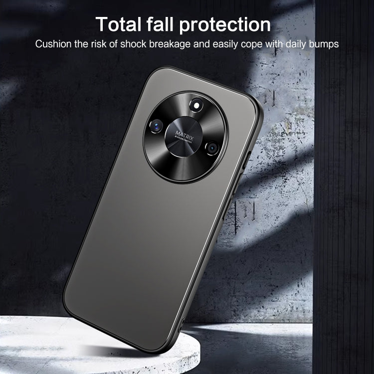For Honor X50 R-JUST RJ-61 Electroplating Frosted TPU + PC Phone Case(Blue) - Honor Cases by R-JUST | Online Shopping South Africa | PMC TechLife