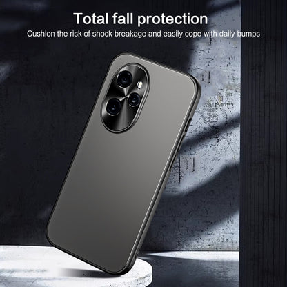 For Honor 100 R-JUST RJ-61 Electroplating Frosted TPU + PC Phone Case with Holder(Grey) - Honor Cases by R-JUST | Online Shopping South Africa | PMC Jewellery