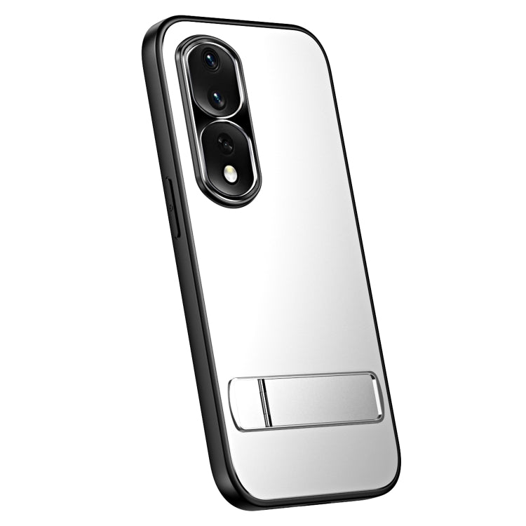 For Honor 80 Pro R-JUST RJ-61 Electroplating Frosted TPU + PC Phone Case with Holder(Silver) - Honor Cases by R-JUST | Online Shopping South Africa | PMC TechLife | Buy Now Pay Later Mobicred