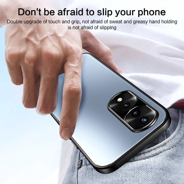 For Honor 70 Pro R-JUST RJ-61 Electroplating Frosted TPU + PC Phone Case with Holder(Silver) - Honor Cases by R-JUST | Online Shopping South Africa | PMC TechLife | Buy Now Pay Later Mobicred