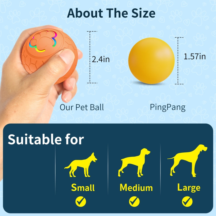 O5 Smart Pet Cat Toy Ball Luminous Yo-Yo Diameter 2.4 inches Standalone Version(Blue) - Rubber Silicone Toys by PMC Jewellery | Online Shopping South Africa | PMC Jewellery