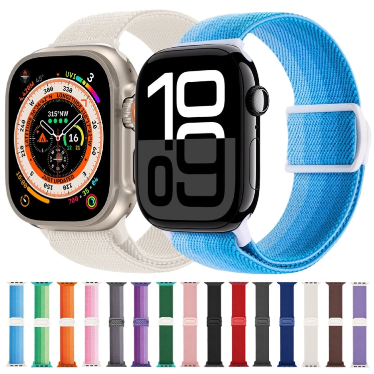 For Apple Watch 38mm Carbon Fiber Texture Snap Buckle Nylon Watch Band(Grey) - Watch Bands by PMC TechLife | Online Shopping South Africa | PMC TechLife | Buy Now Pay Later Mobicred