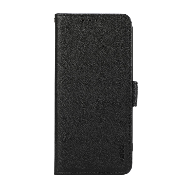 For Samsung Galaxy Xcover7 ABEEL Side-Magnetic Litchi Pattern Leather RFID Phone Case(Black) - Galaxy Phone Cases by PMC TechLife | Online Shopping South Africa | PMC TechLife
