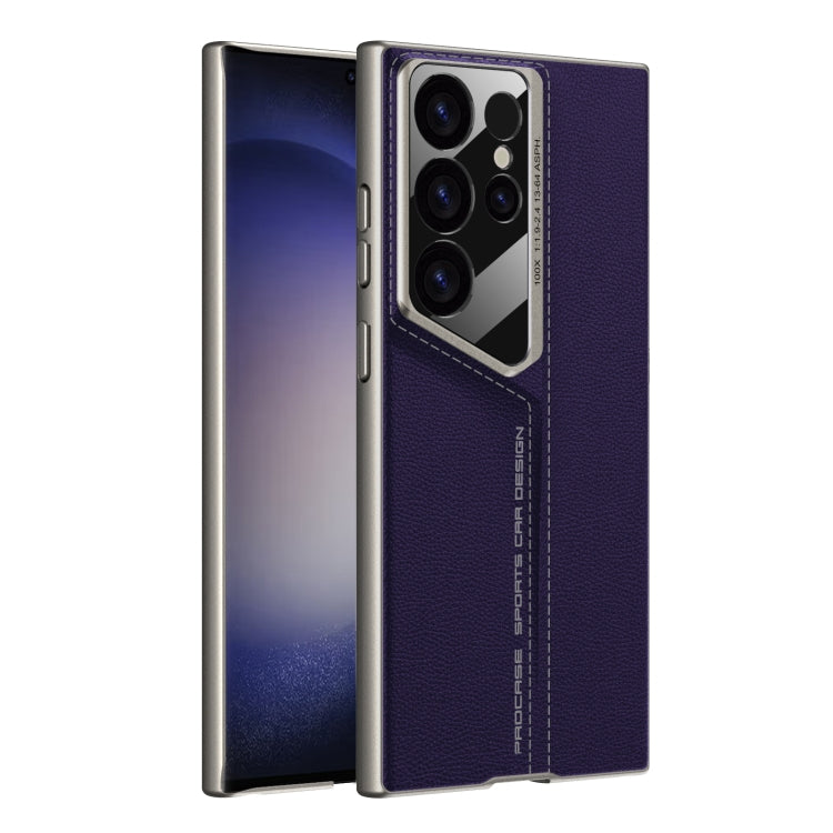 For Samsung Galaxy S24 Ultra 5G GKK Blade Ultra-thin Leather Full Coverage Phone Case(Purple) - Galaxy S24 Ultra 5G Cases by GKK | Online Shopping South Africa | PMC Jewellery