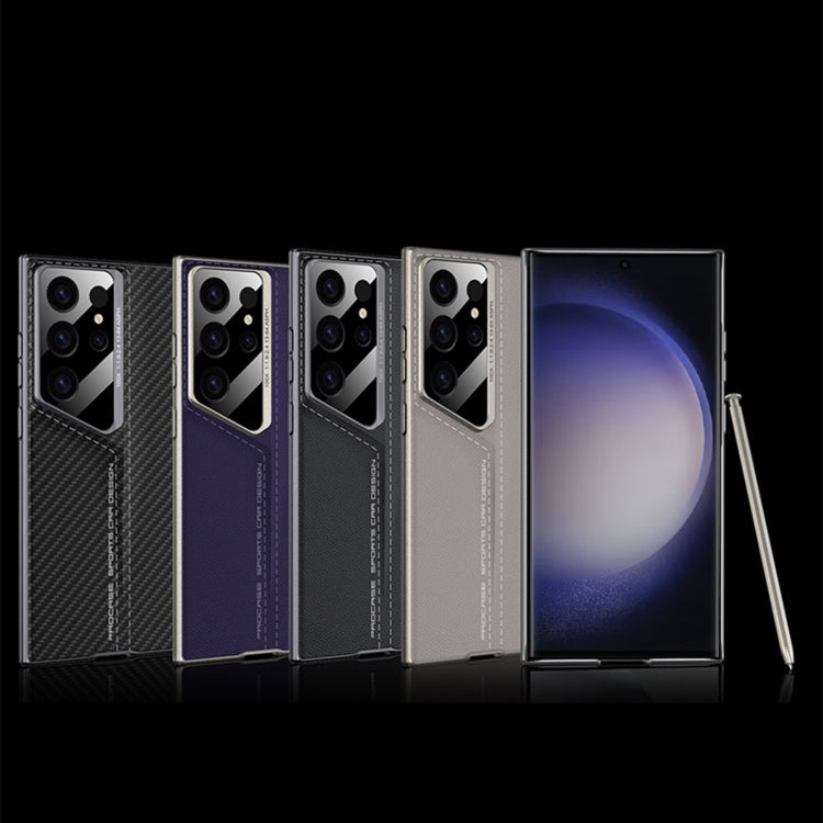 For Samsung Galaxy S24 Ultra 5G GKK Blade Ultra-thin Leather Full Coverage Phone Case(Purple) - Galaxy S24 Ultra 5G Cases by GKK | Online Shopping South Africa | PMC TechLife | Buy Now Pay Later Mobicred