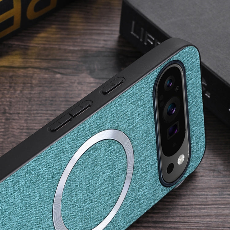 For Google Pixel 9 CD Magnetic Ring Cloth Texture PU Phone Case(Purple) - Google Cases by PMC TechLife | Online Shopping South Africa | PMC TechLife | Buy Now Pay Later Mobicred